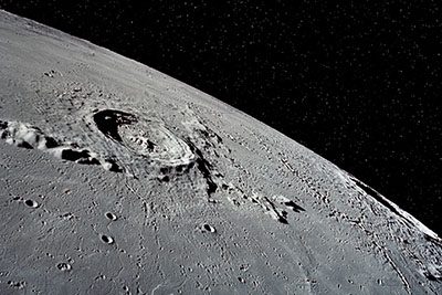 Craters. Moon background. "The elements of this image furnished by Nasa".